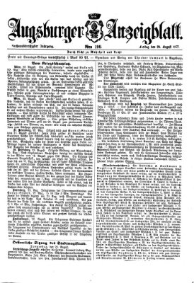 Augsburger Anzeigeblatt Freitag 24. August 1877