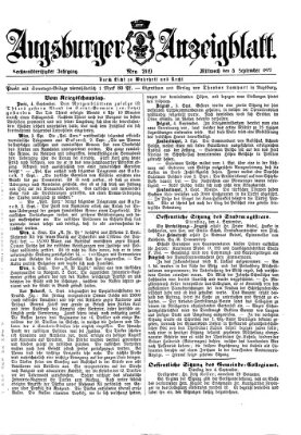 Augsburger Anzeigeblatt Mittwoch 5. September 1877