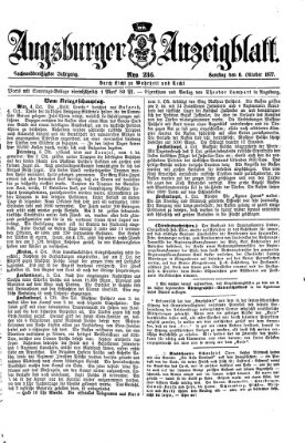 Augsburger Anzeigeblatt Samstag 6. Oktober 1877