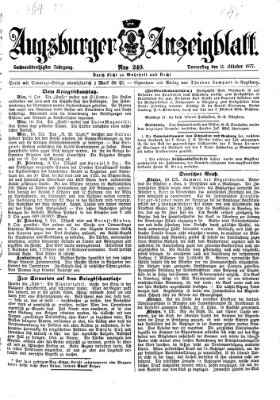 Augsburger Anzeigeblatt Donnerstag 11. Oktober 1877