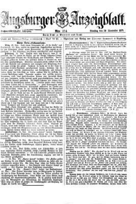 Augsburger Anzeigeblatt Dienstag 20. November 1877