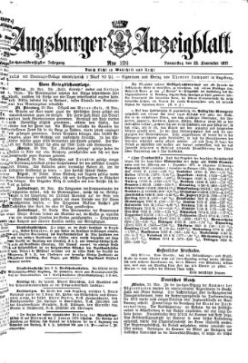 Augsburger Anzeigeblatt Donnerstag 22. November 1877