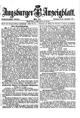 Augsburger Anzeigeblatt Mittwoch 28. November 1877