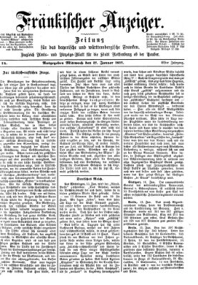 Fränkischer Anzeiger Mittwoch 17. Januar 1877