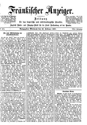 Fränkischer Anzeiger Mittwoch 21. Februar 1877
