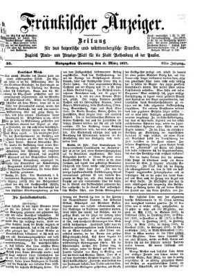 Fränkischer Anzeiger Samstag 3. März 1877