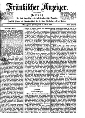 Fränkischer Anzeiger Freitag 11. Mai 1877