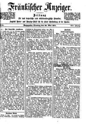 Fränkischer Anzeiger Dienstag 22. Mai 1877