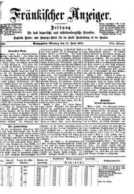 Fränkischer Anzeiger Montag 11. Juni 1877