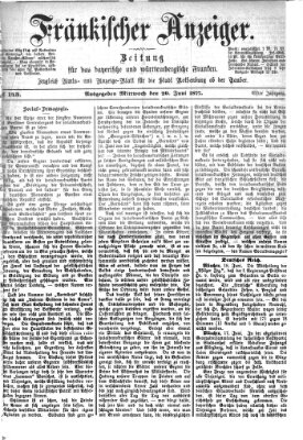 Fränkischer Anzeiger Mittwoch 20. Juni 1877