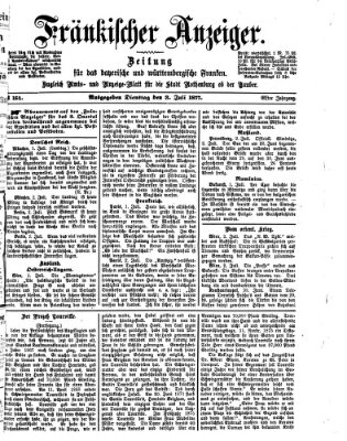 Fränkischer Anzeiger Dienstag 3. Juli 1877