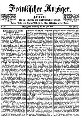 Fränkischer Anzeiger Dienstag 17. Juli 1877