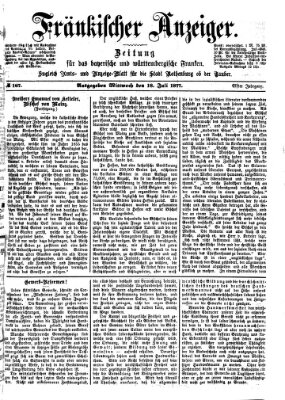 Fränkischer Anzeiger Mittwoch 18. Juli 1877