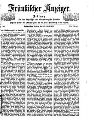 Fränkischer Anzeiger Freitag 27. Juli 1877