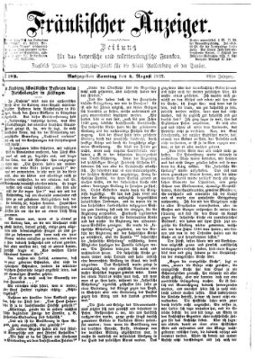 Fränkischer Anzeiger Samstag 4. August 1877