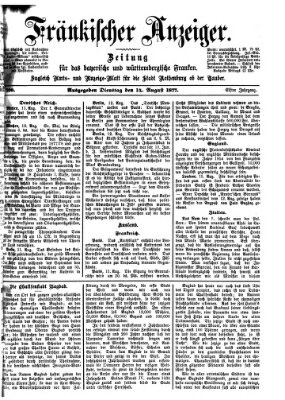 Fränkischer Anzeiger Dienstag 14. August 1877