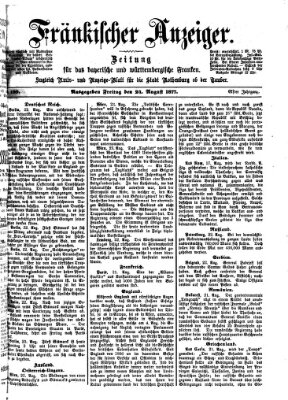Fränkischer Anzeiger Freitag 24. August 1877