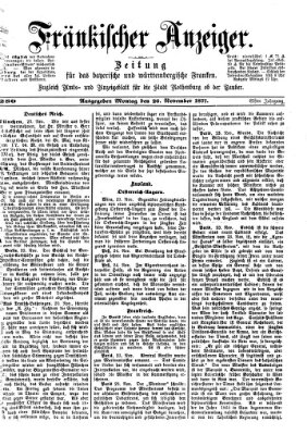 Fränkischer Anzeiger Montag 26. November 1877