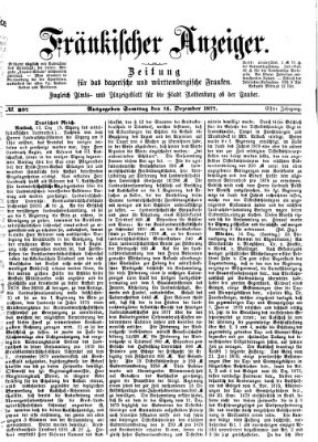 Fränkischer Anzeiger Samstag 15. Dezember 1877