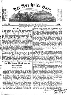 Rottaler Bote Mittwoch 21. November 1877