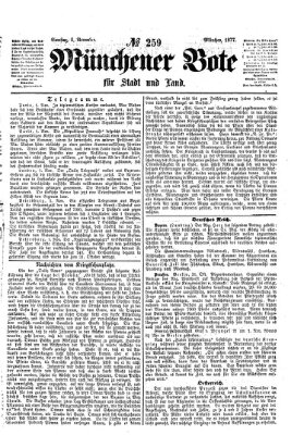 Münchener Bote für Stadt und Land Samstag 3. November 1877