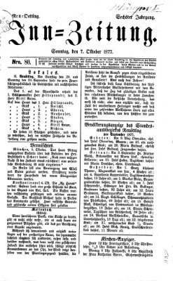 Inn-Zeitung Sonntag 7. Oktober 1877
