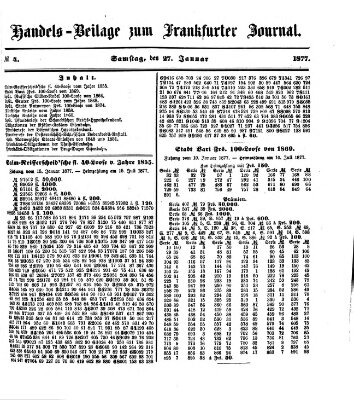 Frankfurter Journal Samstag 27. Januar 1877