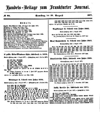 Frankfurter Journal Samstag 18. August 1877