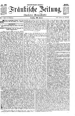 Fränkische Zeitung (Ansbacher Morgenblatt) Samstag 20. Januar 1877