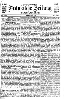 Fränkische Zeitung (Ansbacher Morgenblatt) Mittwoch 20. Juni 1877