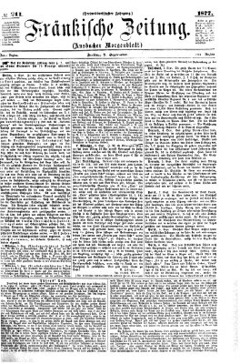 Fränkische Zeitung (Ansbacher Morgenblatt) Freitag 7. September 1877