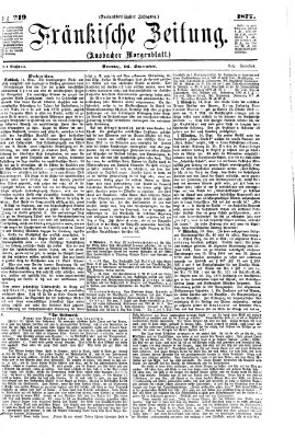 Fränkische Zeitung (Ansbacher Morgenblatt) Sonntag 16. September 1877