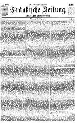 Fränkische Zeitung (Ansbacher Morgenblatt) Mittwoch 19. September 1877