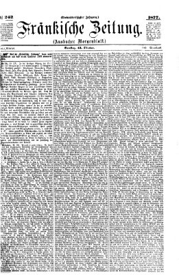 Fränkische Zeitung (Ansbacher Morgenblatt) Samstag 13. Oktober 1877