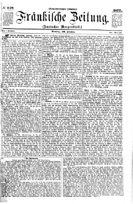Fränkische Zeitung (Ansbacher Morgenblatt) Samstag 20. Oktober 1877