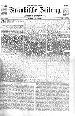 Fränkische Zeitung (Ansbacher Morgenblatt) Mittwoch 31. Oktober 1877