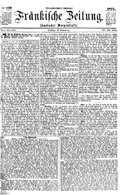 Fränkische Zeitung (Ansbacher Morgenblatt) Freitag 2. November 1877