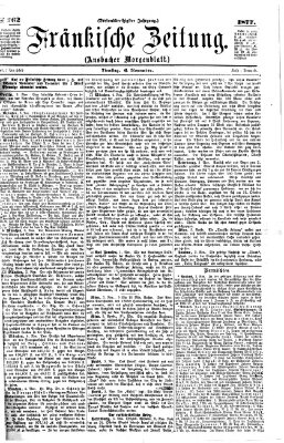 Fränkische Zeitung (Ansbacher Morgenblatt) Dienstag 6. November 1877