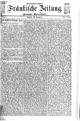 Fränkische Zeitung (Ansbacher Morgenblatt) Sonntag 25. November 1877