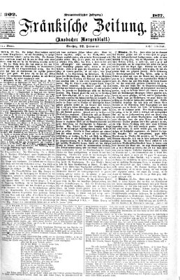 Fränkische Zeitung (Ansbacher Morgenblatt) Samstag 22. Dezember 1877