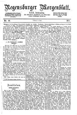 Regensburger Morgenblatt Mittwoch 25. April 1877