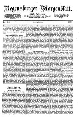 Regensburger Morgenblatt Donnerstag 24. Mai 1877