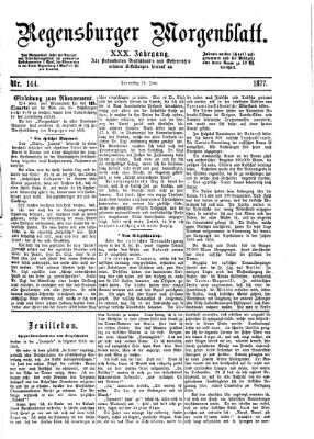 Regensburger Morgenblatt Donnerstag 28. Juni 1877