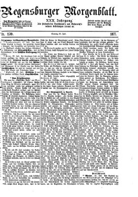 Regensburger Morgenblatt Sonntag 29. Juli 1877