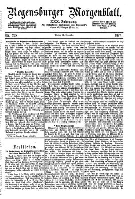 Regensburger Morgenblatt Dienstag 11. September 1877