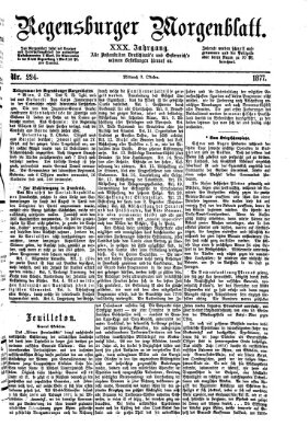 Regensburger Morgenblatt Mittwoch 3. Oktober 1877