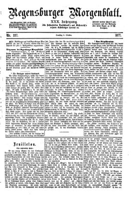 Regensburger Morgenblatt Samstag 6. Oktober 1877
