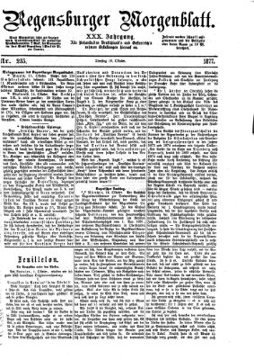 Regensburger Morgenblatt Dienstag 16. Oktober 1877