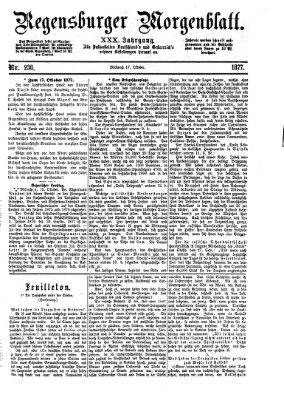 Regensburger Morgenblatt Mittwoch 17. Oktober 1877