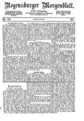 Regensburger Morgenblatt Samstag 24. November 1877